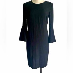 Carmen Marc Valvo Black Sheath Cocktail Dress Size 4